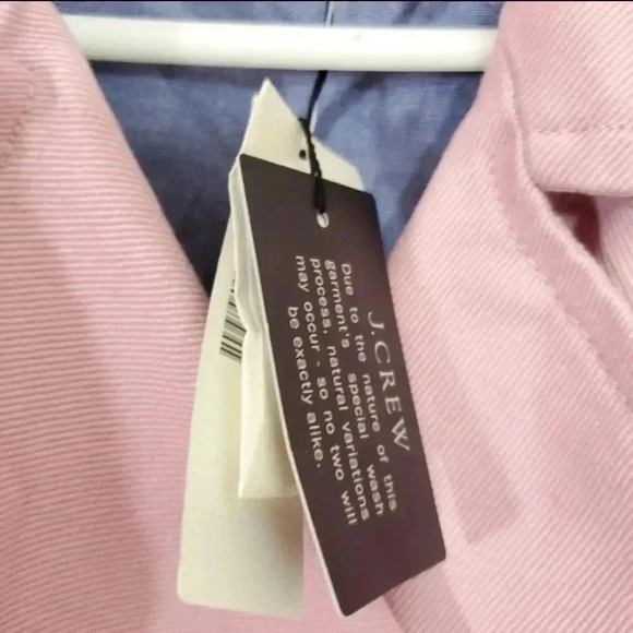 NWT! J.Crew Pale Pink Heavy Cotton Pea Coat. Size 10 - Picture 7 of 12